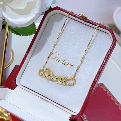 [Amore Jewels]PANTHERE PAVED DIAMOND NECKLACE