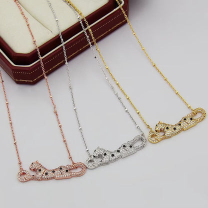 [Amore Jewels]PANTHERE PAVED DIAMOND NECKLACE