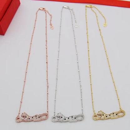 [Amore Jewels]PANTHERE PAVED DIAMOND NECKLACE