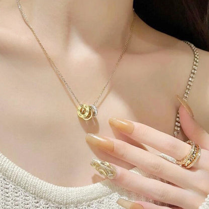 [Amore Jewels]LOVE 6 DIAMOND PENDANT NECKLACE