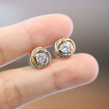 [Amore Jewels]TRINITY STUD DIAMOND EARRINGS