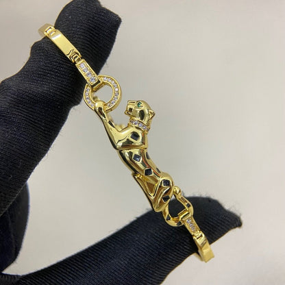 [Amore Jewels]PANTHERE HALF DIAMOND ON CHAIN BRACELET