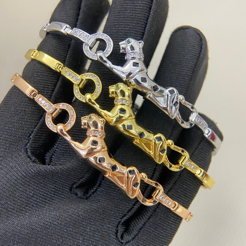 [Amore Jewels]PANTHERE HALF DIAMOND ON CHAIN BRACELET