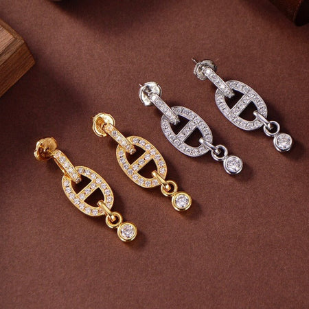 [Amore Jewels]HM CHAINE DIAMOND EARRINGS