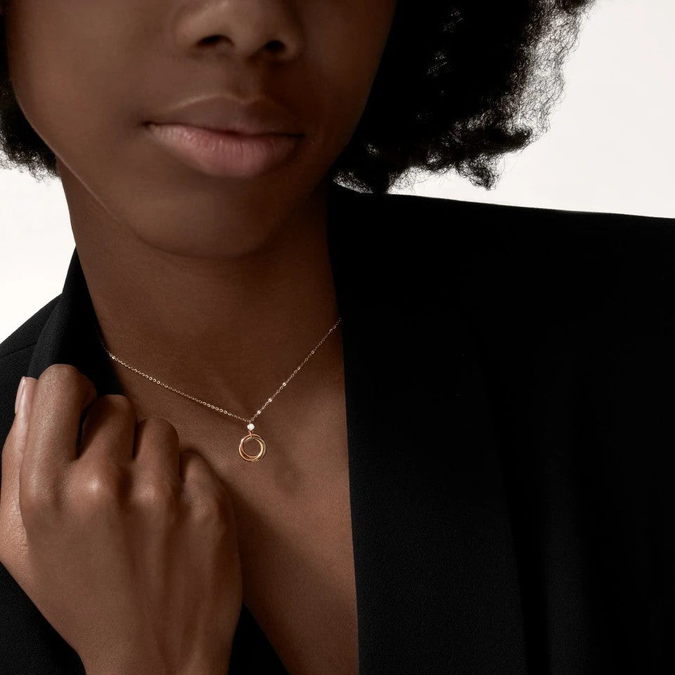 [Amore Jewels]TRINITY  NECKLACE 1 DIAMOND