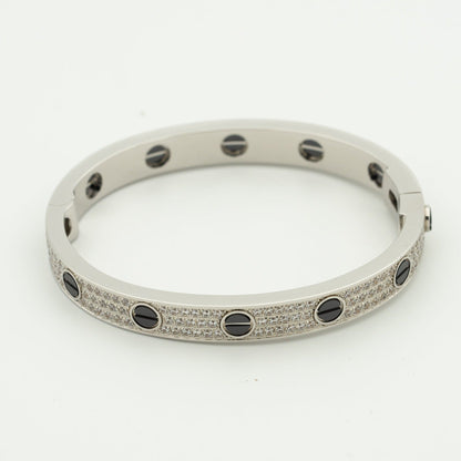 [Amore Jewels]LOVE BRACELET 6.1MM DIAMOND-PAVED CERAMIC