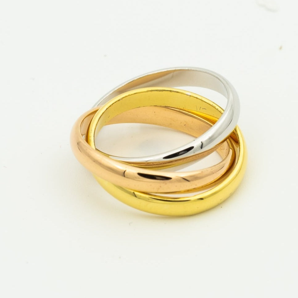 [Amore Jewels]TRINITY RING GOLD PINK GOLD SILVER