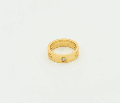 [Amore Jewels]LOVE RING 5.5MM 3 DIAMONDS GOLD