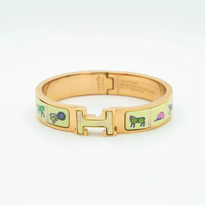 [Amore Jewels]H PINK GOLD BRACELET CREAM CERAMIC