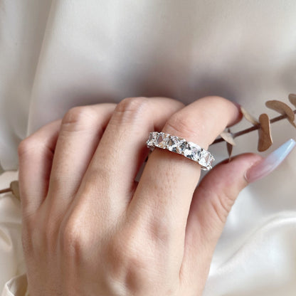 [Amore Jewels]Elegant Princess Cut Tennis Ring