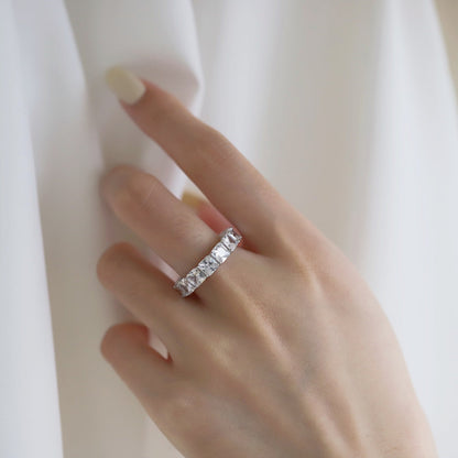 [Amore Jewels]Elegant Princess Cut Tennis Ring