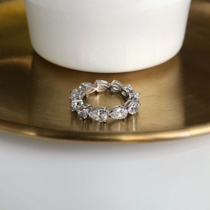 [Amore Jewels]Exquisite Pear Cut Tennis Ring