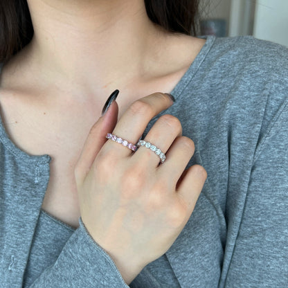 [Amore Jewels]Eternity Round Cut Tennis Ring
