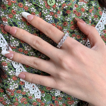 [Amore Jewels]Gorgeous Round Cut Tennis Ring