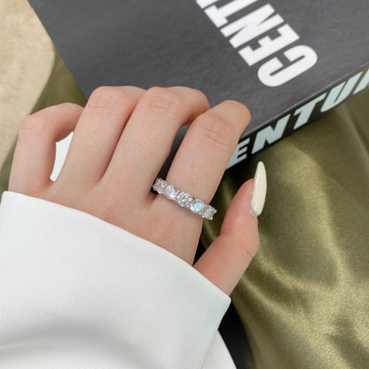 [Amore Jewels]Gorgeous Round Cut Tennis Ring