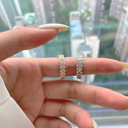 [Amore Jewels]Ornate Oval Cut Tennis Ring