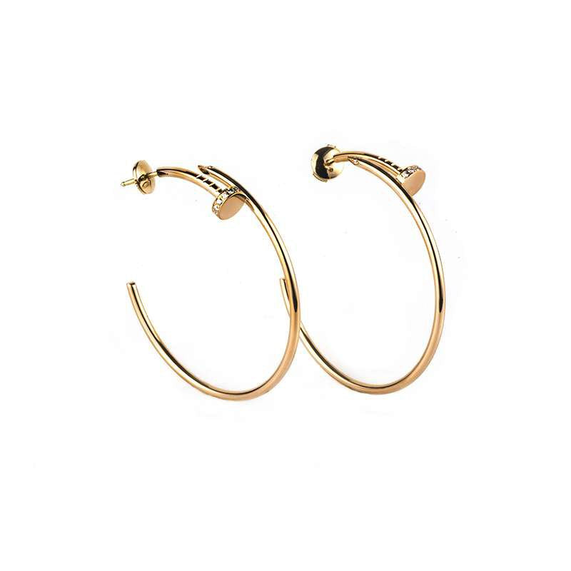[Amore Jewels]JUSTE EARRINGS GOLD DIAMONDS 1.8MM