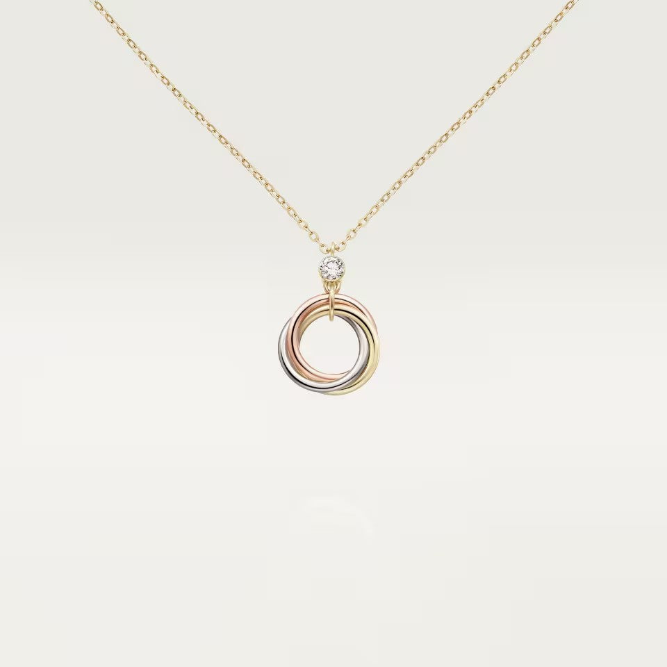 [Amore Jewels]TRINITY  NECKLACE 1 DIAMOND