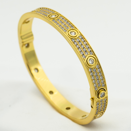 [Amore Jewels]LOVE BRACELET 6.1MM DIAMOND-PAVED 10 BIG DIAMONDS