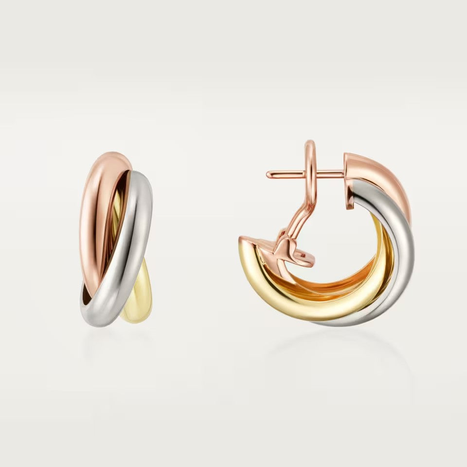 [Amore Jewels]TRINITY ON DIAMOND CLASSIC EARRINGS