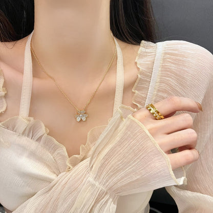 [Amore Jewels]FLOWER DIAMOND NECKLACE