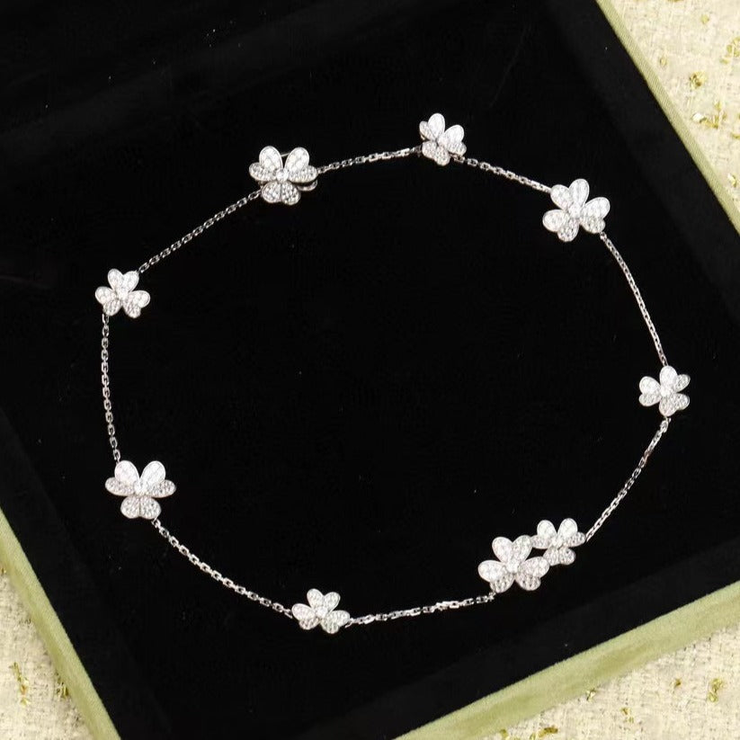 [Amore Jewels]FRIVOLE SILVER 9 FLOWERS NECKLACE