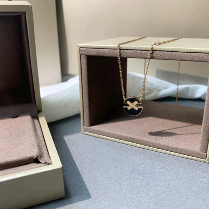 [Amore Jewels]JEUX DE ROSE GOLD DIAMOND NECKLACE