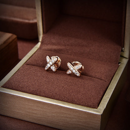 [Amore Jewels]JEUX DE GOLD DIAMOND EARRINGS