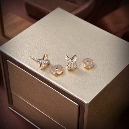[Amore Jewels]JEUX DE GOLD DIAMOND EARRINGS