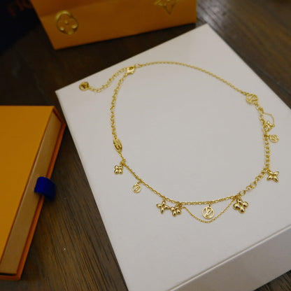 [Amore Jewels]BLOOMING SUPPLE NECKLACE BRASS