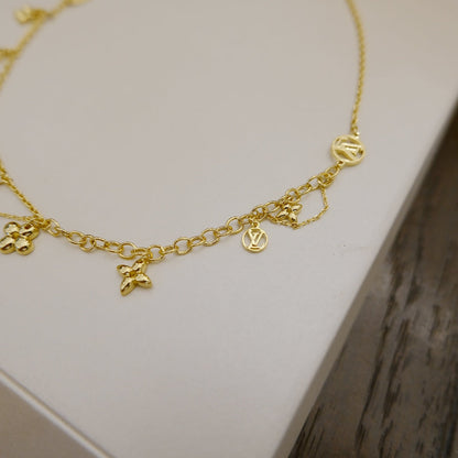 [Amore Jewels]BLOOMING SUPPLE NECKLACE BRASS