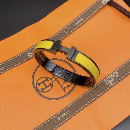 [Amore Jewels]CLIC HM SO BLACK YELLOW BRACELET