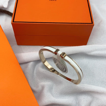 [Amore Jewels]CLASSIC HM CLIC WHITE 8MM ENAMEL BRACELET