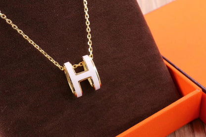 [Amore Jewels]HM CLIC YELLOW ENAMEL GOLD NECKLACE