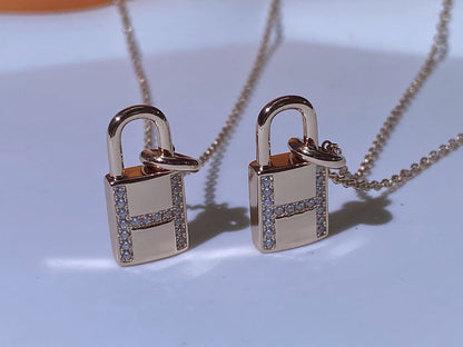 [Amore Jewels]HM ADVANCED NICHE LOCK HEAD NECKLACE DIAMONDS