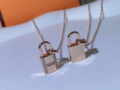 [Amore Jewels]HM ADVANCED NICHE LOCK HEAD NECKLACE DIAMONDS