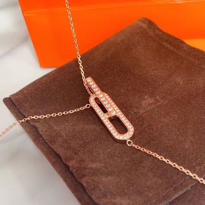 [Amore Jewels]HM NECKLACE PLATINUM ROSE GOLD DIAMOND