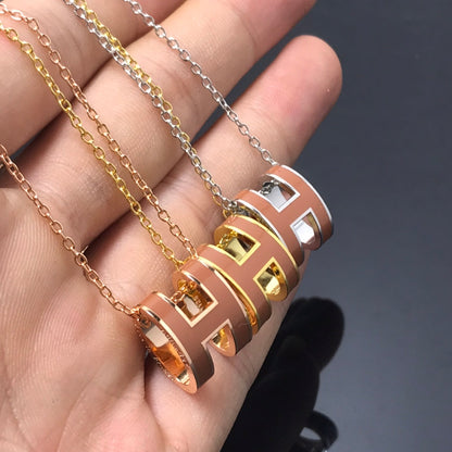 [Amore Jewels]H NECKLACE BROWN