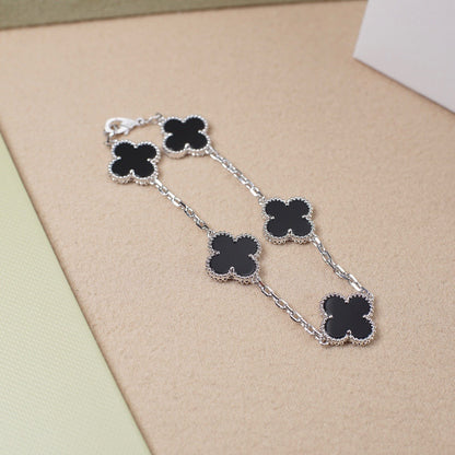 [Amore Jewels] CLOVER 5 MOTIF ONYXS BRACELET COLLECTION