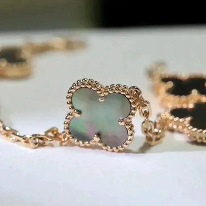 [Amore Jewels] CLOVER 5 MOTIF GRAY MOP BRACELET COLLECTION
