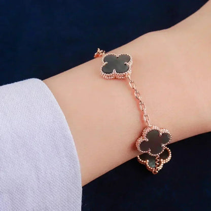 [Amore Jewels] CLOVER 5 MOTIF GRAY MOP BRACELET COLLECTION