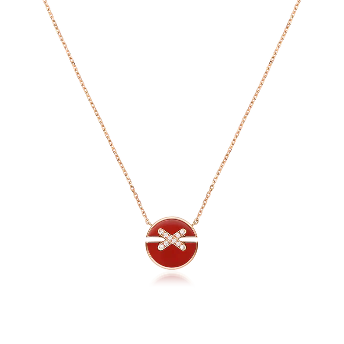 [Amore Jewels]JEUX DE ROSE GOLD DIAMOND NECKLACE