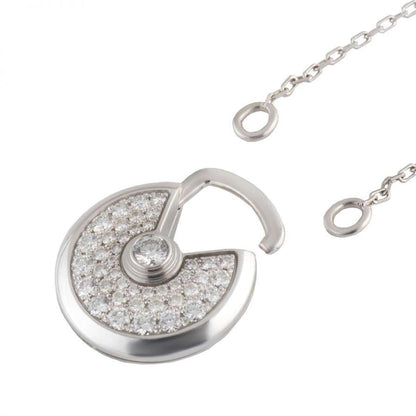 [Amore Jewels]AMULETTE SILVER FULL DIAMOND NECKLACE