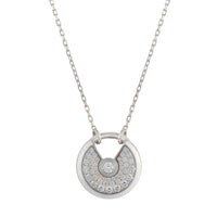 [Amore Jewels]AMULETTE SILVER FULL DIAMOND NECKLACE