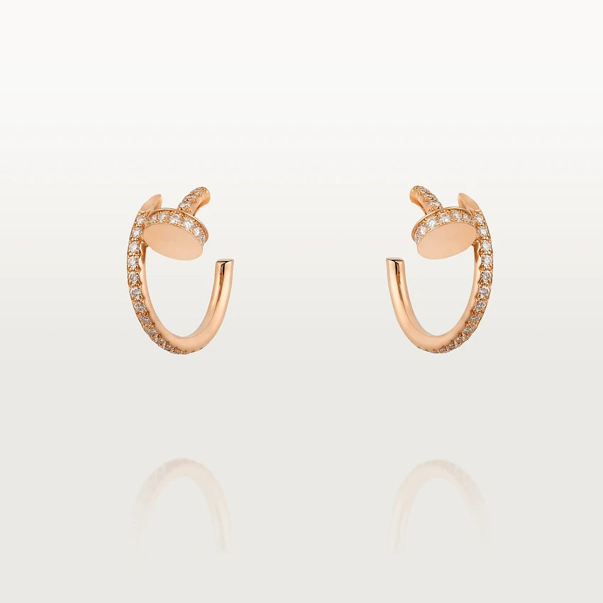[Amore Jewels]JUSTE EARRINGS 12.75MM PINK GOLD DIAMOND