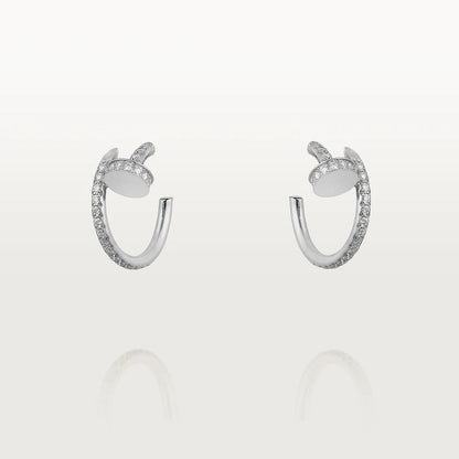 [Amore Jewels]JUSTE EARRINGS 12.75MM SILVER DIAMOND