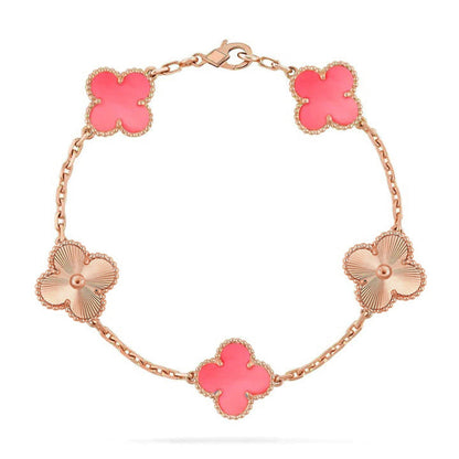 [Amore Jewels] CLOVER 5 MOTIFS  PINK MOP BRACELET COLLECTION