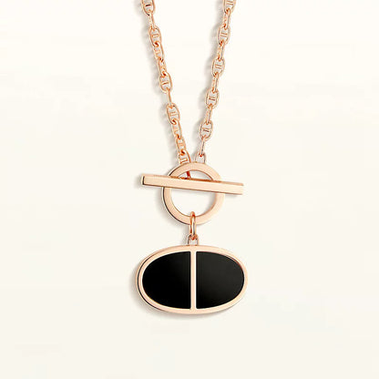 [Amore Jewels]CHAINE VERSO BLACK CERAMIC NECKLACE