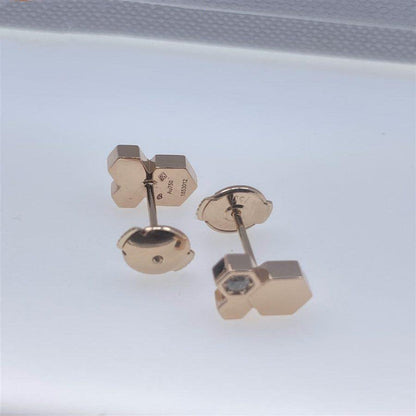 [Amore Jewels]BEE LOVE PINK GOLD DIAMOND EARRINGS
