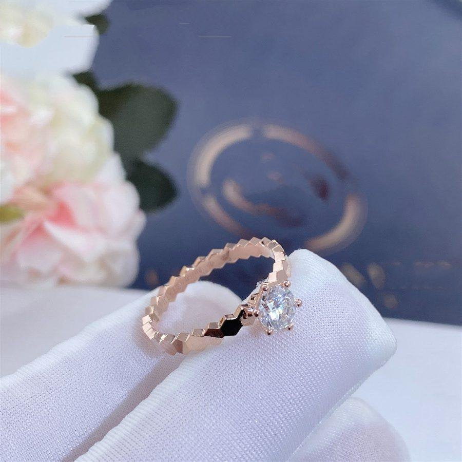 [Amore Jewels]BEE LOVE RING PINK GOLD 1 DIAMOND